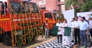 Industry and Commerce Minister Shakuntala Rawat flagged off the fire fighting vehicles for industrial areas