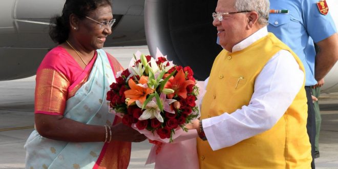 The President reached Jaipur on a three-day state visit
