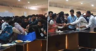 Global Investors Summit 2025: Stampede at food stalls, crowd gathered for puri-sabzi