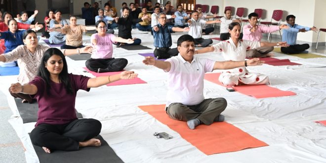 International Yoga Day 2025 celebrated at IIHMR University with the message of One Earth, One Health