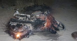 तिलवाड़ा में फिर चोरों का आतंक, चोरी में असफल होने पर बाइक को लगाई आग