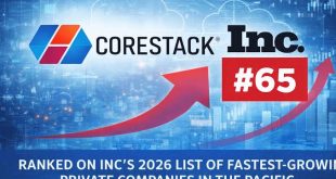 इंक. (Inc.) ने अपनी 2026 की ‘पैसिफिक की सबसे तेजी से बढ़ती निजी कंपनियों’ की सूची में कोरस्टैक को दिया 65वां स्थान