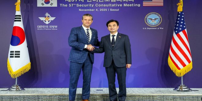 Top South Korea-US defense officials meet to discuss 'wartime operational control' transfer and Hormuz