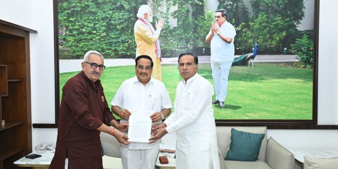Demand to bring Narmada Project water to Siwana and Pachpadra, MLAs submitted a letter to the Union Water Power Minister