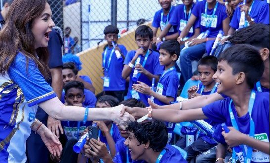 The sound of 20,000 children filled Wankhede Stadium with cheers as Reliance Foundation's ESA match became a joyous occasion.