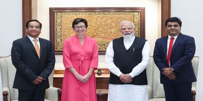 Prime Minister Narendra Modi meets Citi Chair and CEO Jane Fraser to discuss opportunities to advance India's development priorities
